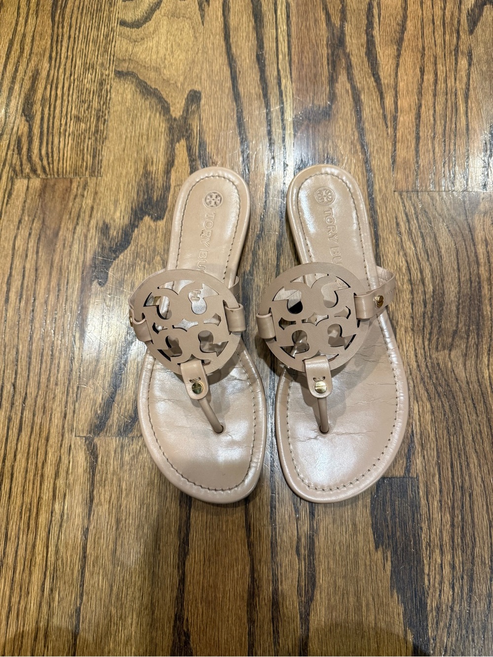 Tory Burch Miller Thong Sandal 9.5 Light Sand - Picture 12 of 15